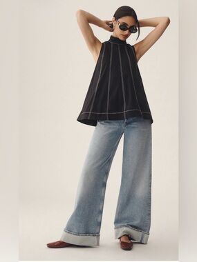 Maeve Mock-Neck Seamed Swing Tank
Medium, great condition